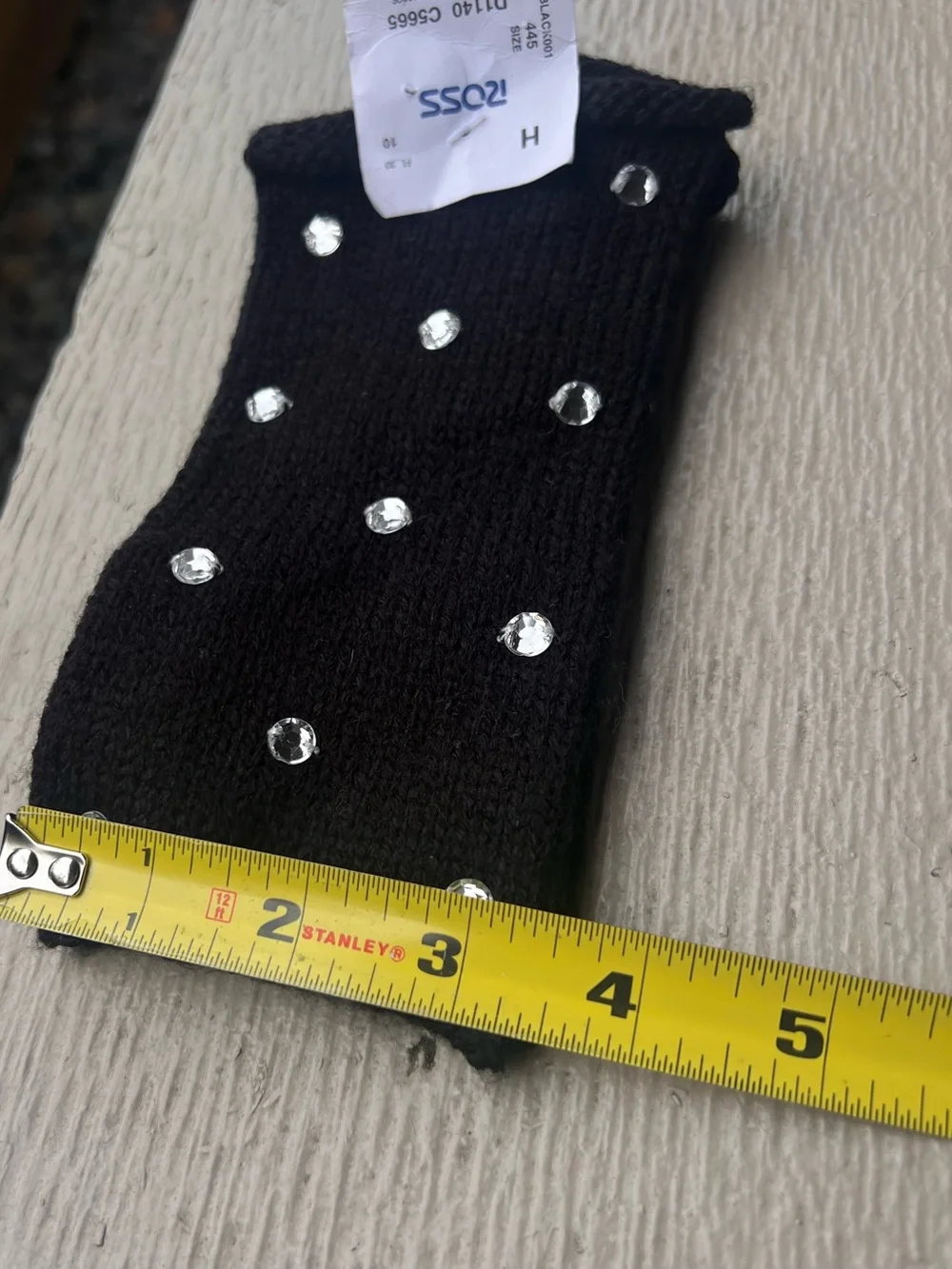 NWT Cozy Winter Set Bundle Rhinestone Fingerless Gloves & Knit Leg Warmers Y2K
